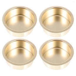 Candle Holders 4 Pcs Wax Metal Cup Travel Containers Aluminium Tin Jars Iron Creative Supply