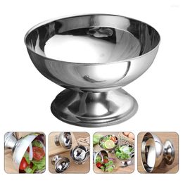 Dinnerware Sets Stainless Steel Dessert Cup Salad Bowl Household Tableware Fruit Tray Bowls Kitchen Supply Multipurpose