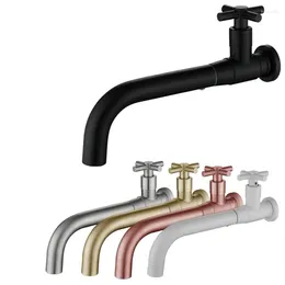 Bathroom Sink Faucets Stainless Steel Brushed Gold Black Rose Pearl White Single Cooling Into The Wall Basin Faucet