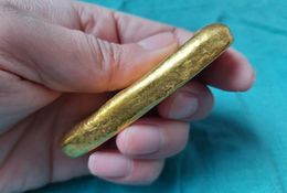 999 Fake Gold bar Bullion Paperweights Fine golden brick high Qing official3054206