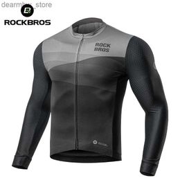 Cycling Jackets Rockbros mens cycling jacket long sleeved top spring/summer quick drying sports shirt MTB road cycling jersey24328