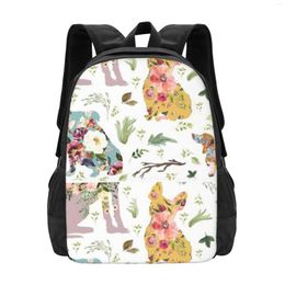 Backpack Patchwork Dogs Classic Basic Canvas School Casual Daypack Office For Men Women