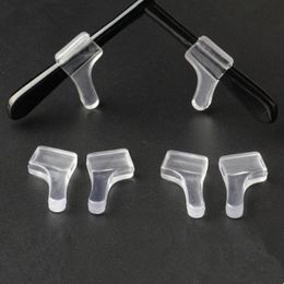 100p/lot concise general glasses temple tip holderquality clear blac eyeglasses super-soft silica-gel Anti-Slip ear hook lock wholesale