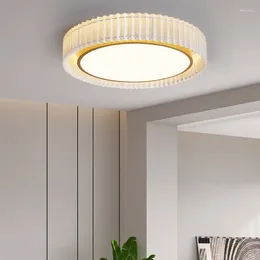 Ceiling Lights Nordic Style Minimalist Bedroom Led Lamp Art White Cloth Round Livingroom Study Hanging Light Luminaire