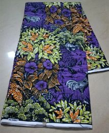 Fabric Hol..lan..dais real fabric African wax high quality 100%cotton Ankara wax fabric for making dresses African style 6 yards