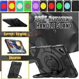 Handle Grip Tablet Case For IPad 10.2 7th 8th 9th Gen 10.5 Air3 Air4 Air5 10.9 iPad Pro 11 inch Heavy Duty Rugged Shockproof Kickstand Cover with Shoulder Strap +PET Film