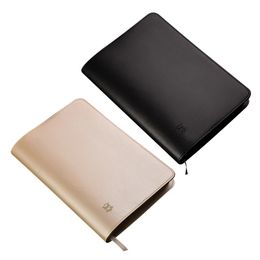 Hongdian A5 Notebook Business Office Note book Thick Notepad Meeting Record Book Detachable Minimalist Leather Diary Book gifts 240326