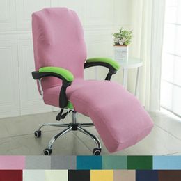 Chair Covers Armrest Case Computer Swivel Cover Stretch Cosmetic Seat Protective Zipper Solid Color