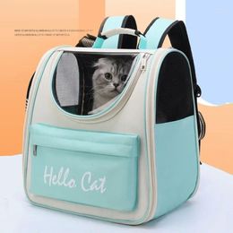 Cat Carriers Pet Carrier Bag Breathable Portable Backpack Outdoor Travel Transparent For S Small Dogs Carrying Supplies