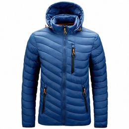 winter Mens Loose Down Coat Windbreaker Hooded Warm Jacket Casual Outwear Lightweight Fi Male Thick Coat Streetwear a6jd#