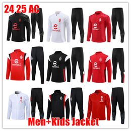 2024 2025 AC mIlans training suit IBRAHIMOVIC Soccer Milano survetement 23 24 new maillot men and kidsde foot mIlans football chandal futbol Tracksuits Sweatshirt