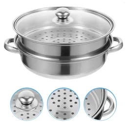 Double Boilers Double-layer Food Steamer Pot Household Kitchen Steam Thick Stainless Steel