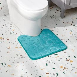 Bath Mats Concave Toilet Floor Mat Bathroom Carpet Door Foot Absorbent Non-slip