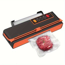 AGASHE SX-168 Vacuum Hine Automatic Food Sealer with Cutter Dry Moist Modes 12.6 Inch Width Removable Bag Holder Powerful System - 10 Sealing Bags & Air Suction