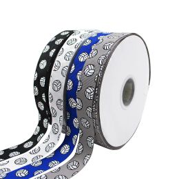 accessories 7/8" 22mm 100yards/lot Glitter volleyball grosgrain ribbon sport series welcome custom orders