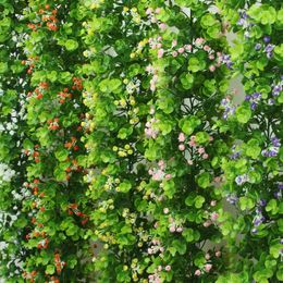 Decorative Flowers 1.8M Artificial Rattan Eucalyptus Leaves Gypsophila Flower Greenery Garland Wall Hanging Vine For Wedding Home Party