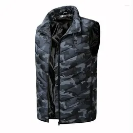 Men's Vests Winter Men Heated Jacket Coat Padded Cotton Vest Warm Hooded Thick Tops Windproof 7XL 8XL