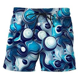 Men's Shorts Visual Effect 3D printing mens beach shorts for quick drying summer swimming relay sports street ultra-fine mens shorts J240328