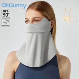 Scarves OhSunny Women Face Cover With Neck UPF1000 Outdoor Anti-Dust Sun Protection Quick Dry Soft Breathable Washable Adjustable