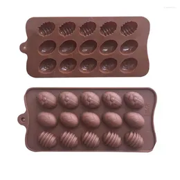 Baking Moulds Justdolife Easter Egg Silicone Mold 15-Cavity Cake Fondant Candy Chocolate For Decorating Tools