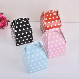 Gift Wrap 50pcs Paperboard Boxes Dot Packaging Candy Cookies Box Wedding Christmas Party Favours Supplies For Birthday Baby Shower