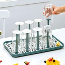 Kitchen Storage Cup Drying Rack Stand Glass Drainer Holder Detachable Tea Cups Dish Tray Organizer Supplies