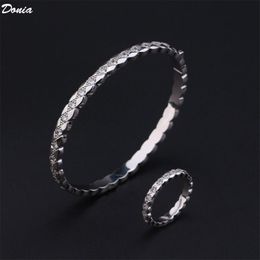 Donia Jewellery luxury bangle party European and American fashion single row full diamond miniature inlaid zirconia designer gift179m