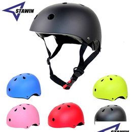 Capacete de skate de equipamento de proteção para Adts Skate Adt Skateboarding Juventude Scooter Capacetes Criança Patinação 240124 Drop Delivery Sports Out Otmkj