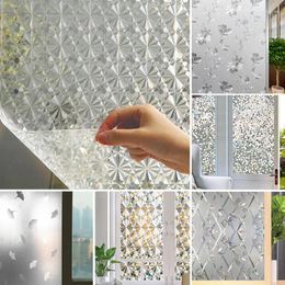 Window Stickers PVC Self Adhesive Film 3d Adsorption Static Anti-uv Privacy Blocking Waterproof Sticke Home Decor