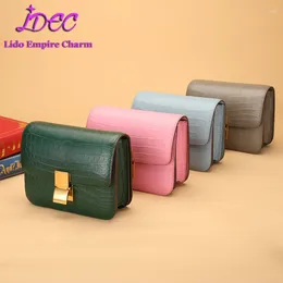 Shoulder Bags 2024 Women's Bag Female Ins Retro Tofu Genuine Leather Ladies Luxury Design Handbag Purse Small Flap Crossbody