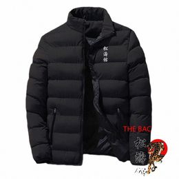 2024 Shotokan Karate Autumn And Winter Mens Thickened Stand Collar Jackets Fi Men's Coat Warm Zipper Coats Padded Overcoat v9ib#