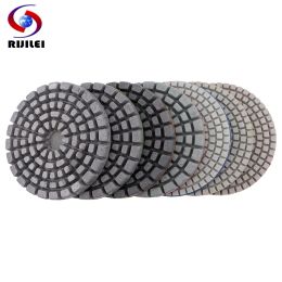 Polijstpads 7PCS/Set 4Inch Diamond Dry Polishing Pads For Concrete Floor Polishing Combina Grinding Discs Wet Polishing Granite Marble Stone