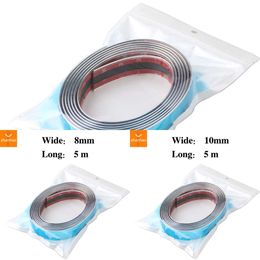 Upgrade Car Air Freshener 5M PVC Universal Body Side Mouldings Chrome Plated Strip Side Skirt Front Rear Bumper Window Sitcker Decoration Adhesive Tape