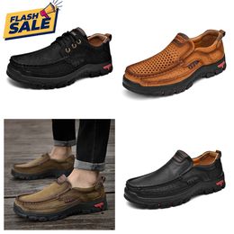 Casual Explosive shoes Men's large size loafers men's casual GAI hot men's portable classic Lefu new leather shoes quality spring fall non smelly feet 2024 38-51