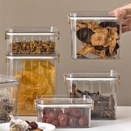 Storage Bottles Cereal Bins Capacity Food Sealed Jar Set For Kitchen Transparent Dustproof Containers Cereals Fruits More
