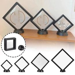 Jewellery Pouches Floating Frame 3D Display Box Suspension Storage Holder Flexi PE Organiser Frames Antioxidation Fi W3X2