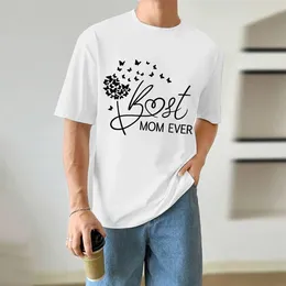 Men's T Shirts Mothers Day T-Shirt Men Print Graphic Mom Dandelion Round Neck Short Sleeve Top Tees Tee For Summer