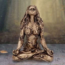 Sculptures BUFMini Mother Earth Gaia Statue, Resin Meditation Figurines, Home Decoration, Crafts Ornaments, Mother's Day Gift