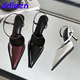 Dress Shoes Fashion Pointed Toe Ladies Thin High Heels Female Casual Shallow Elegant Women Heeled Footwear Slides Pumps 2024