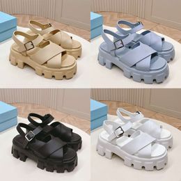 Designer Platform Sandals Women Slippers Beach Slides Luxury Slipper Summer Cutout Buckle Shoes With Box 540