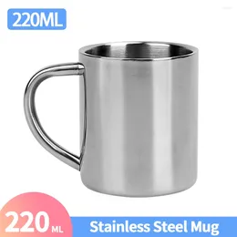 Mugs 220ML Stainless Steel Coffee Cup Juice Mug Drinkware Fashion Breakfast Jujube Green Tea Cups Home Kitchen Drinking Tool