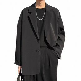 korean Style Hip Hop Loose Plus Size Suit Male Kpop Oversized Tops Men'S Clothing Ulzzang Fi Coat Streetwear Jackets y0d9#