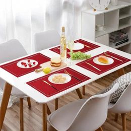 Table Mats Christmas Placemats Cloth Hemstitch Placemat Perfect For Thanksgiving Halloween Party Decoration Easy Fall Machine Care