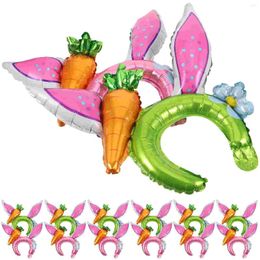 Garden Decorations 20 Pcs Ears Headdress Balloons Hair Clip Hoops Decorate Party Hairbands Aluminum Foil Inflatable Headband Child