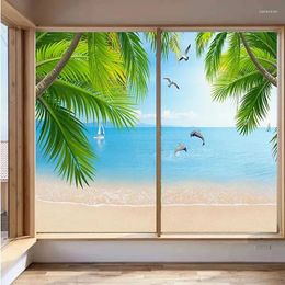 Window Stickers Chinese Glass Film No Glue Static Cling Wardrobe Door Sliding Sticker Bathroom