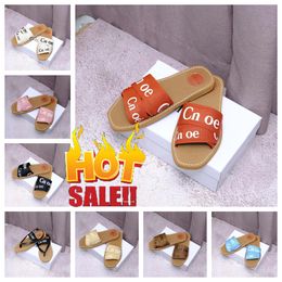 Luxury Designer canvas rubber slippers white Black soft Pink sail women mules flat sandals fashion outdoor beach shoes