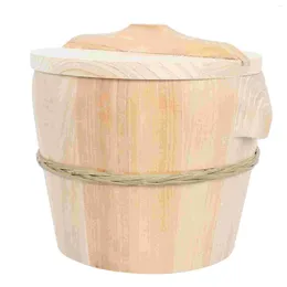 Double Boilers Dumpling Steamer Steamed Rice Barrel Restaurant Bucket Wooden Kitchen Gadget With Cover Lidded