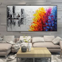 Curtains Sdoyuno Large Size 60x120cm Diy Oil Painting by Numbers on Canvas Frameless Paint by Numbers Landscape Hand Painting Home Decor