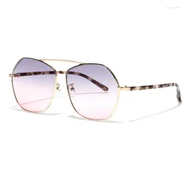 Sunglasses Polygon Shape Designer Men Style Alloy Frame Sun Glasses Women Fashion Stylish Female Sunglass