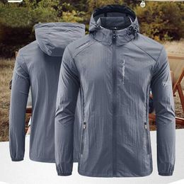 Cycling Jackets New type of outdoor quick drying sun protection jacket Summer lightweight mens hiking fishing bicycle hook sports jacket Ultra light jacket24328